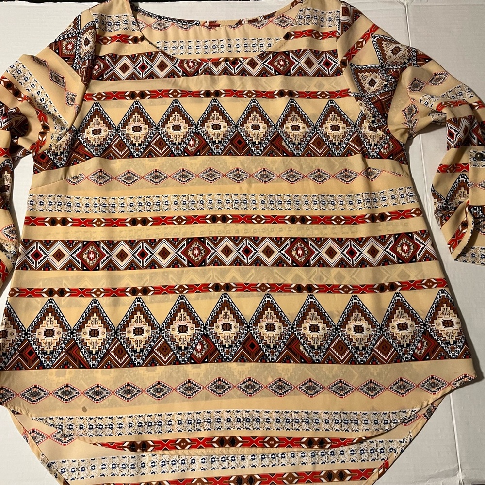 Multicolor Geometric Blouse